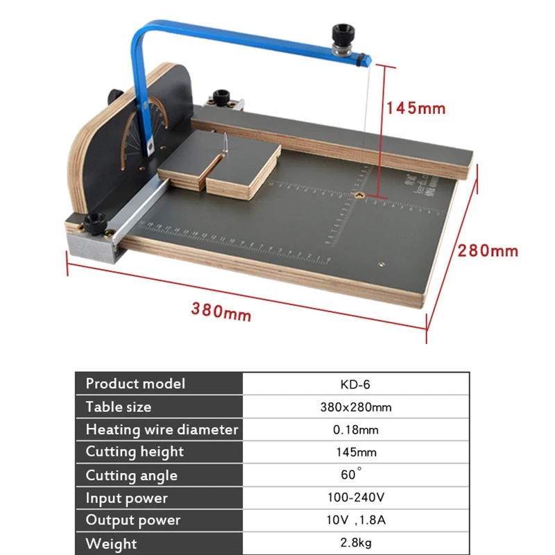 100-240V Household Lightweight - đánh giá và giá Hot Wire Foam Cutting Table Machine